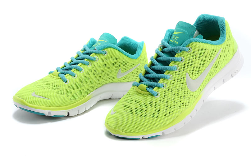 Femmes TR FIT 3 respirer librement 5.0 chaussures de course bleu vert (2)